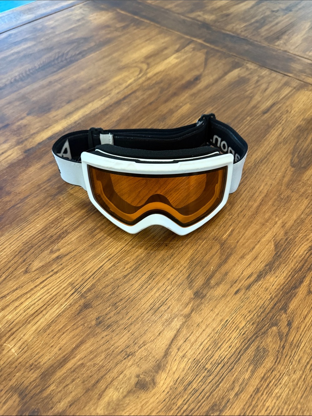 Anon Kids White Ski Goggles with Amber Lens